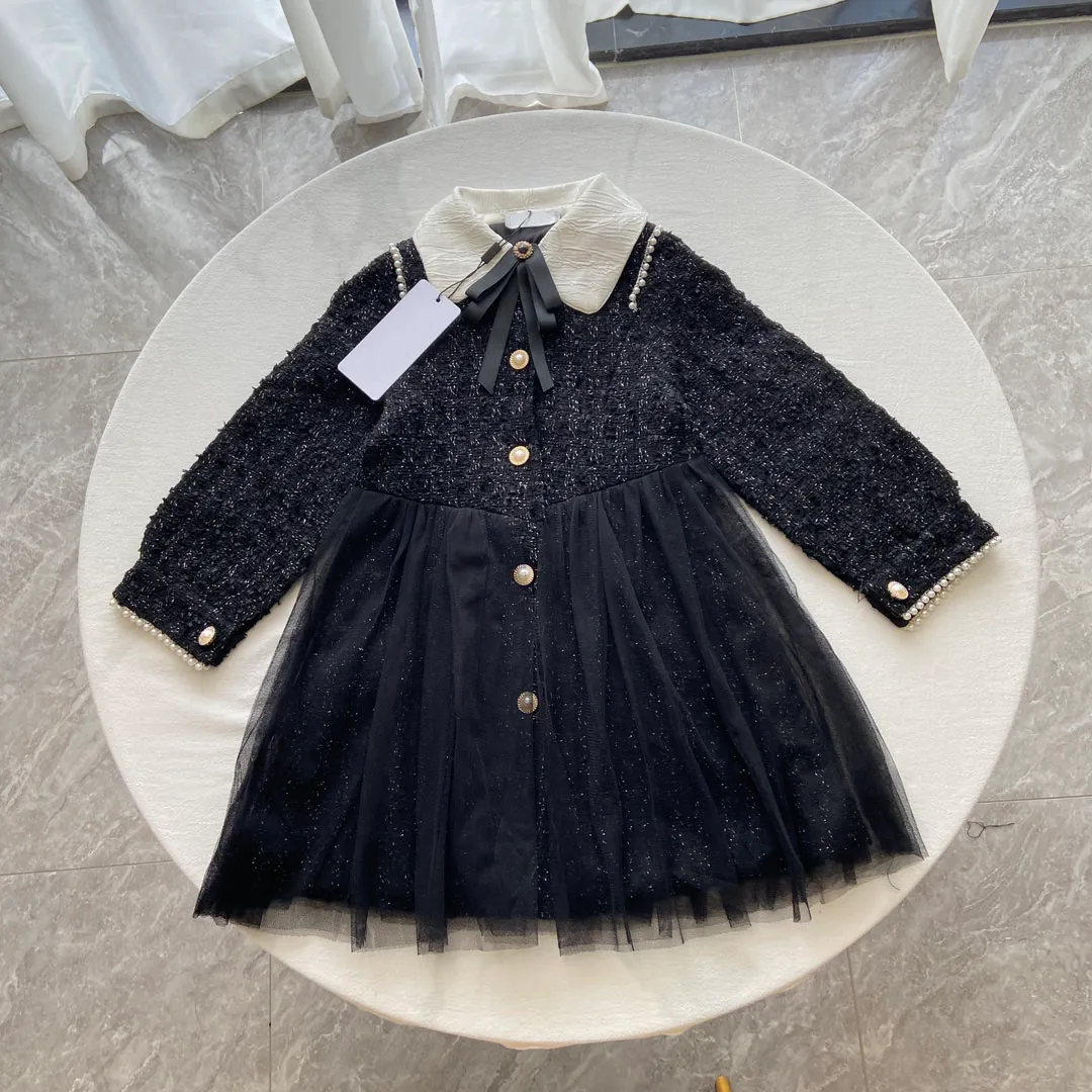 Autumn Fashion Girls Lace Dress 2024, Long Sleeve Luxury Party