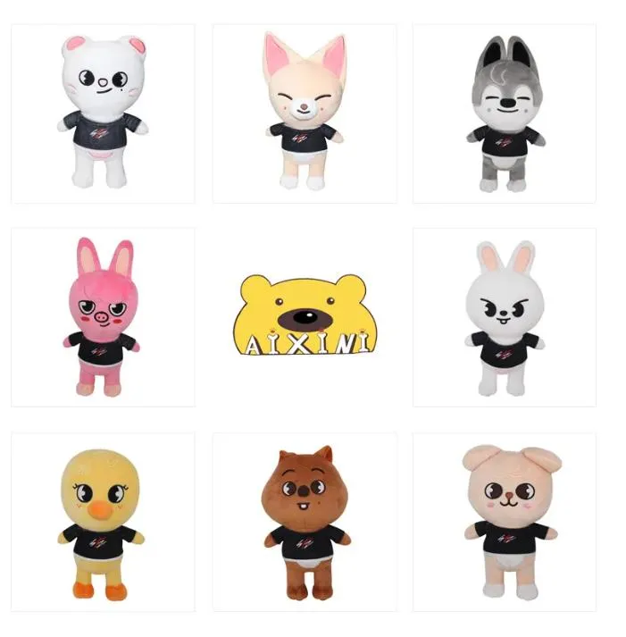 新しい動物のぬいぐるみ Leeknow ヒョンジン人形 Stray Kids SKzoo