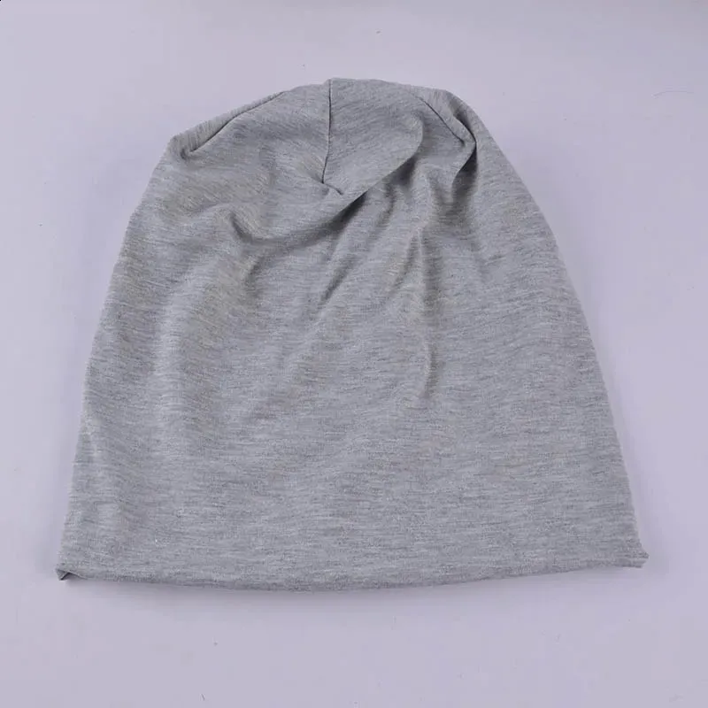 NEON ROCK Unisex Cotton Skull Cap - Free Size Beanie For All Seasons, Pack Of 1, Grey
