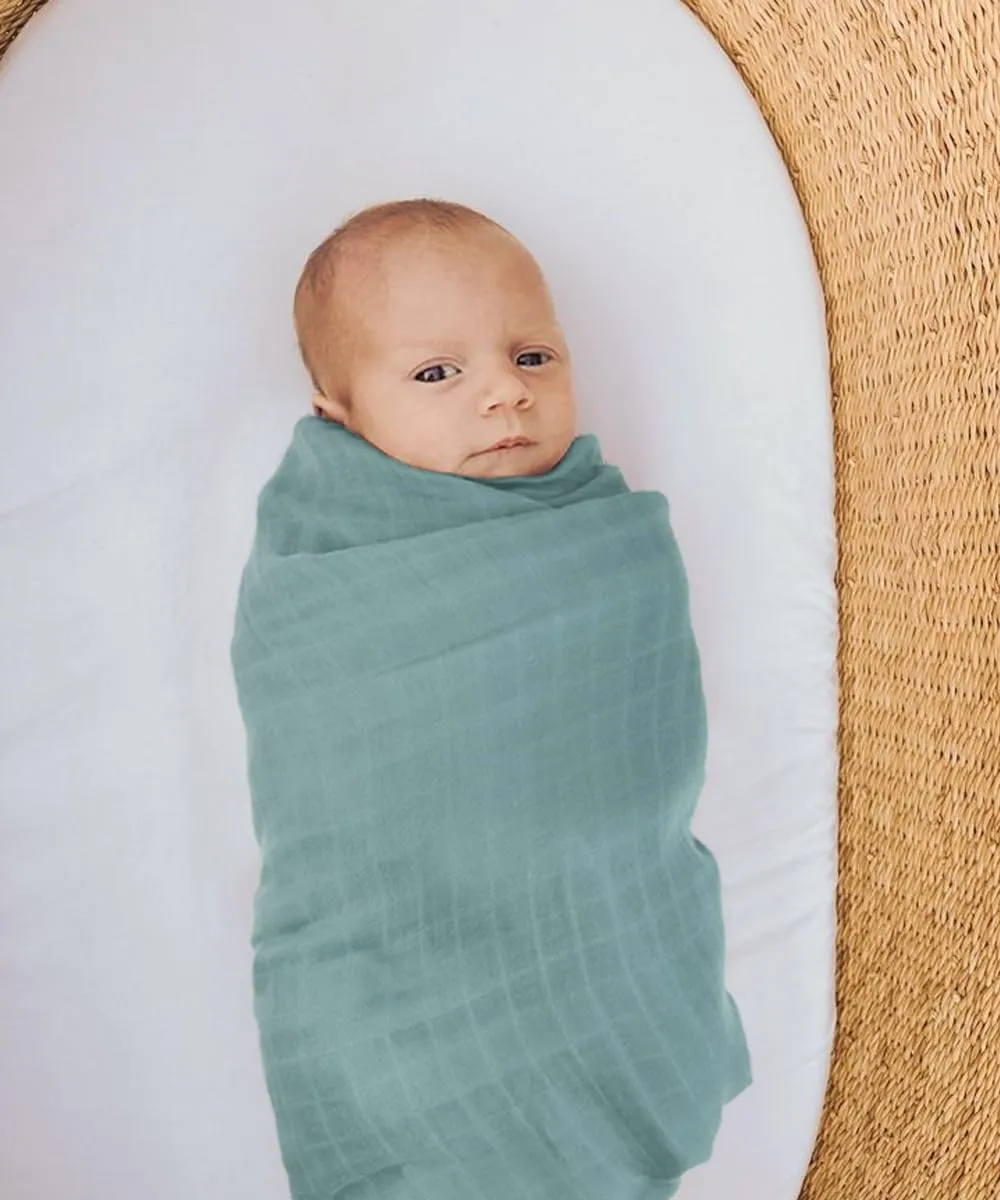 Super Soft Muslin Swaddle Blankets 45 x45 Neutral Baby Swaddling Wrap Nursery Blanket for Boys Girls