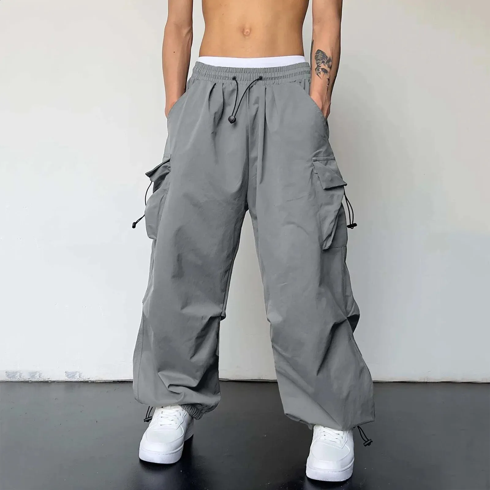 Vintage Y2K Gap Parachute Rave Pants 31x30 Baggy Paratrooper