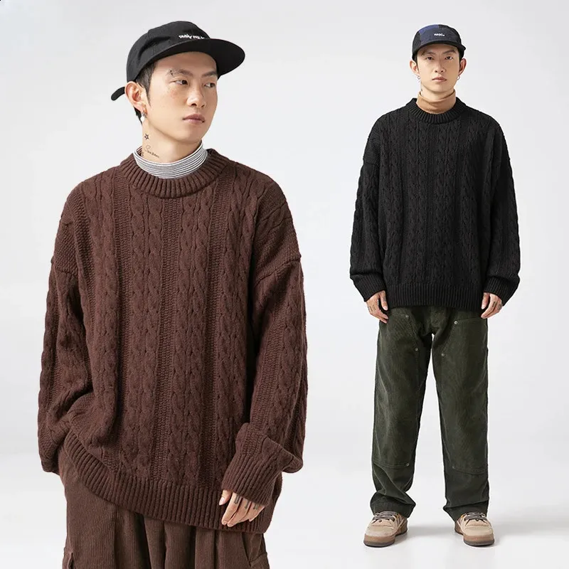 240910 Floral Crewneck Sweaters Loose Retro Knit From Zorastore