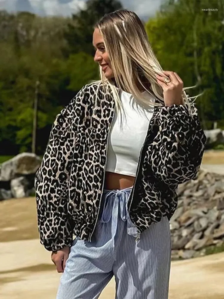 Animal Print Printing Turndown Collar Outerwear Animal Print Printing Turndown Collar Outerwear