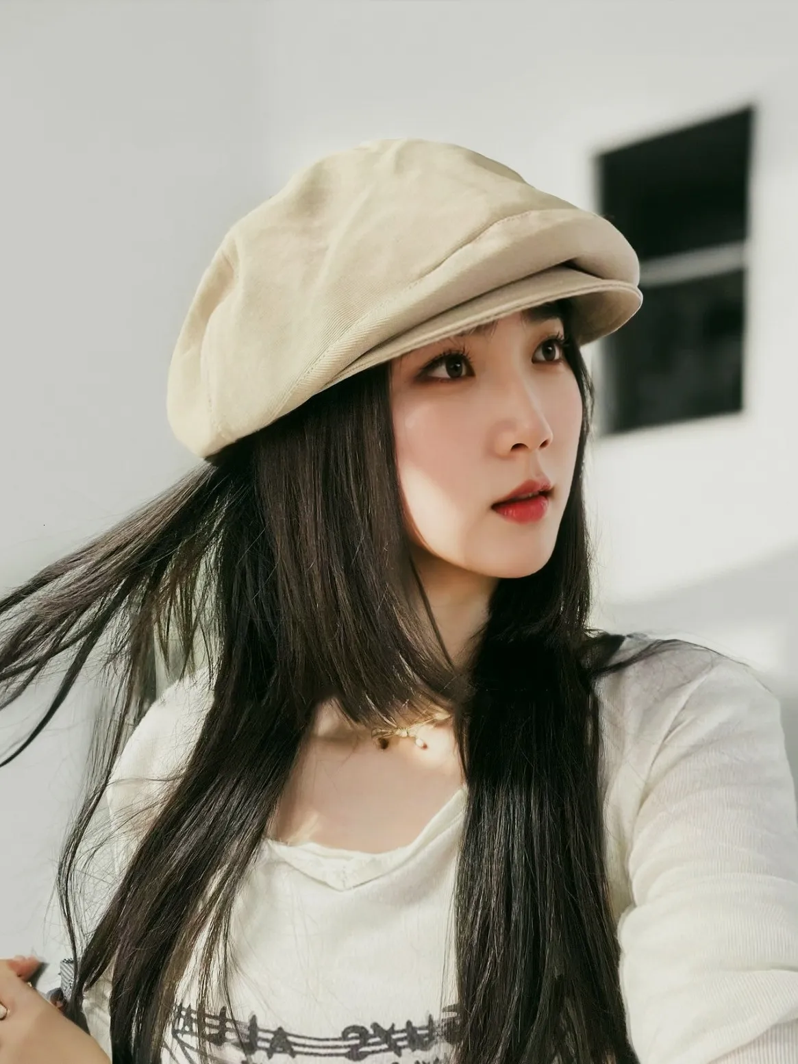 新品未使用　CPH　BERET / 8 PANEL DENIM Korean New Denim Beret Women Spring and Autumn Retro Big