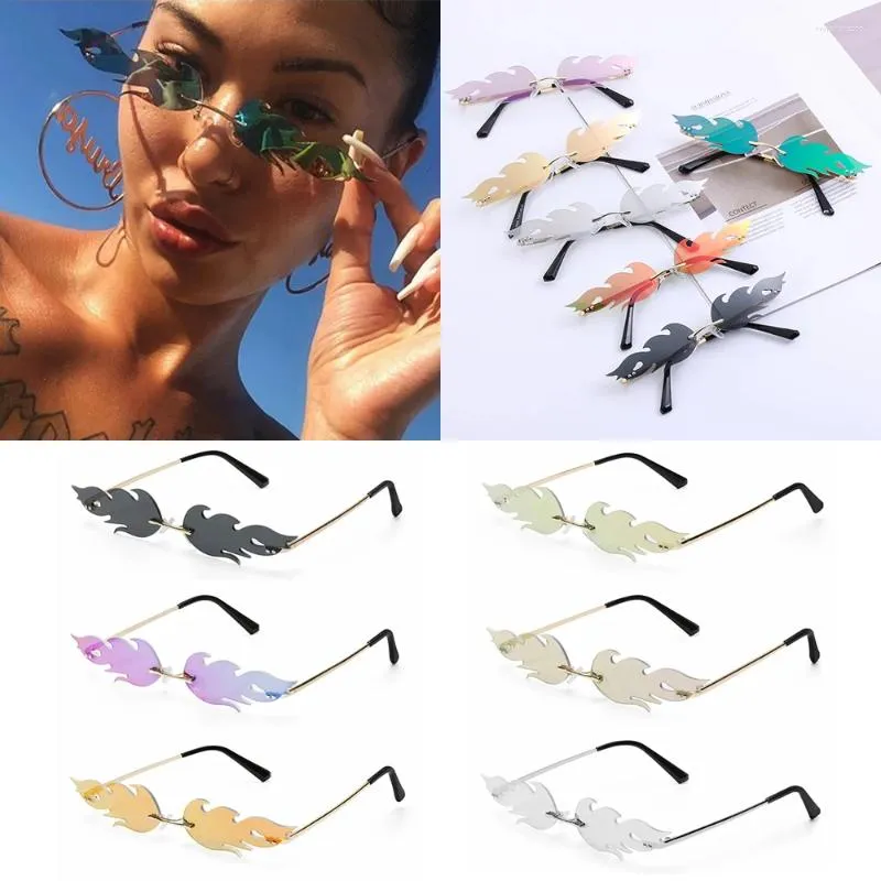 Fire Flame Wave Sunglasses: Fashion Eyewear for Men & Women  display picture 3