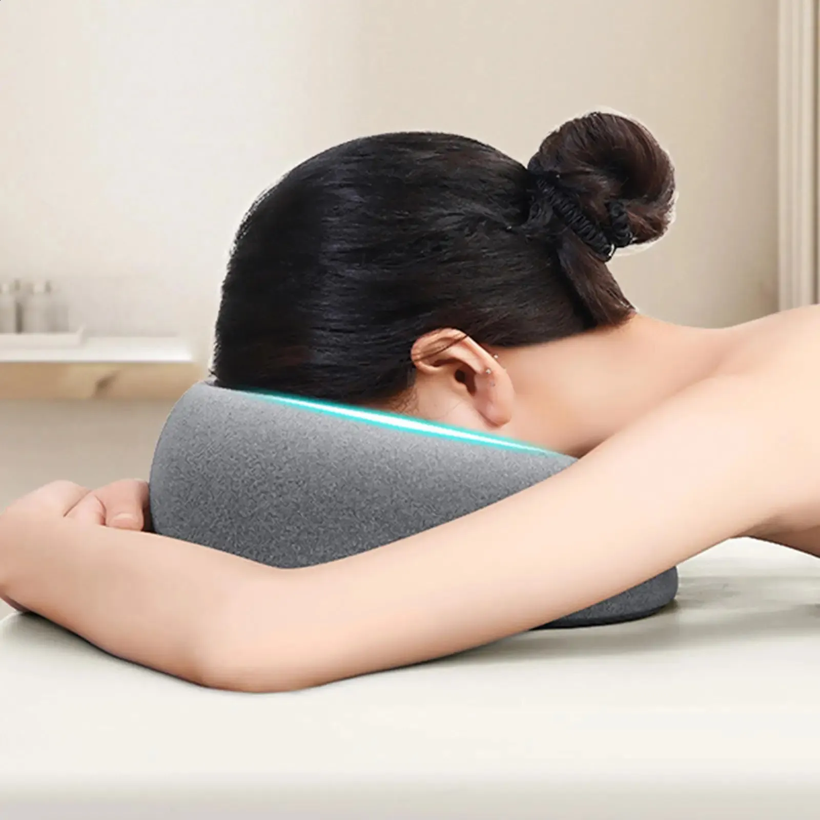Noverlife Massage Face Cradle Cushion, Professional U Shaped Headrest Face Down Prone Position Cushion Pillow For Massage Tables, Standard Massage Face Neck Head Rest Pad For Beauty Spa Sleeping Nap