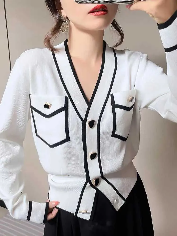 Womens V Neck Cardigan Sweater Chic & Versatile, Slim Fit