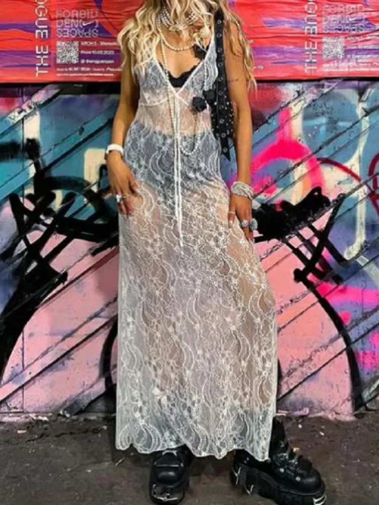 QWEEK Lace Floral Slip Dress For Women Sheer... From Huanshoes010, $21.07 |  DHgate.Com