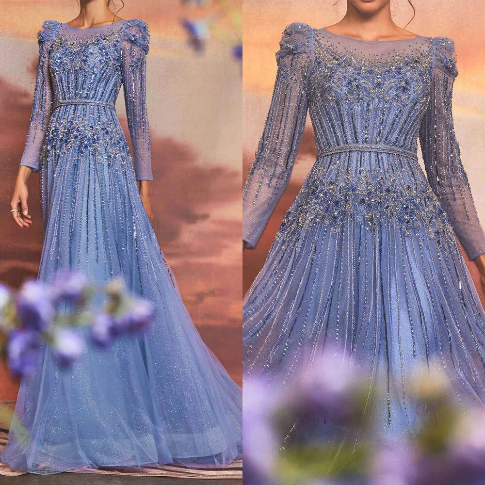 Premium Evening Gown: Long Sleeve, Beaded Appliques, Perfect for Prom! Shop  Now! from Dhgate Evening Dresses - price 455.62