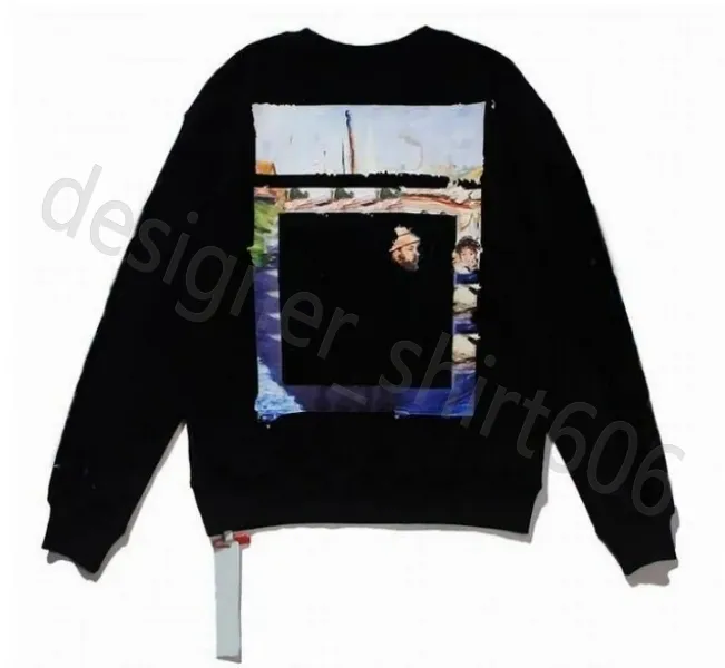 24SS Off White oversized fleece hoodie for Men and Women Hip Hop Streetwear Designer Pullover Sweatshirt for Skateboarding and Street Style Oversized Offend Clothing