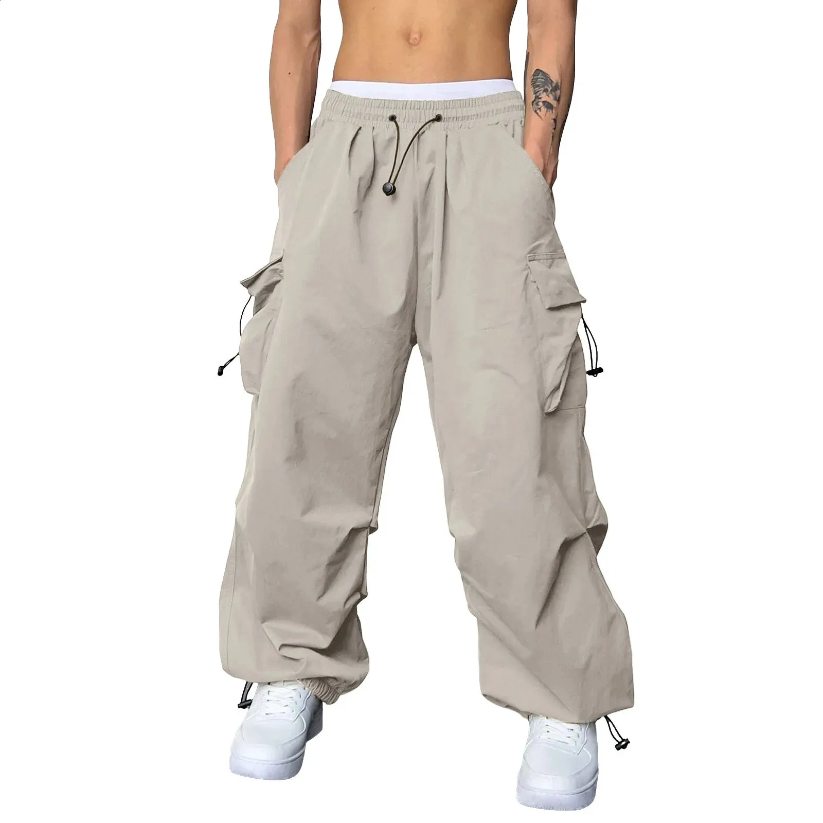 ADRER parachute cargo pants サイズs Amazon.com: Cargo Pants for Men Elastic Waist Solid Overalls