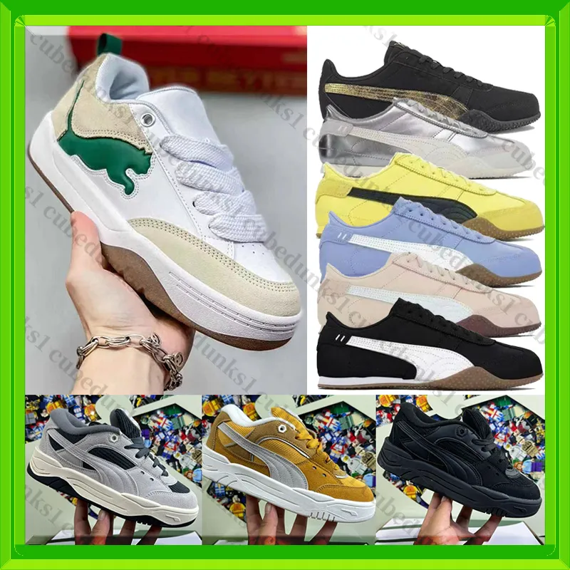 PM Brown Blue Cardboard Cloud White Core Black Gum Pony Leopard Shoes Og Sports Trainers Suede 36 45 2 489 DHgate