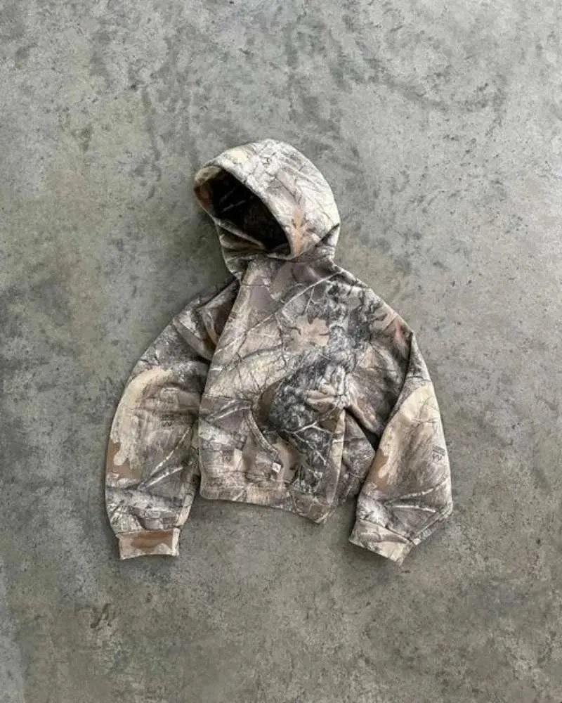 DHgate.com:Oversized Camo Hoodie Sweatshirt | Y2K Retro