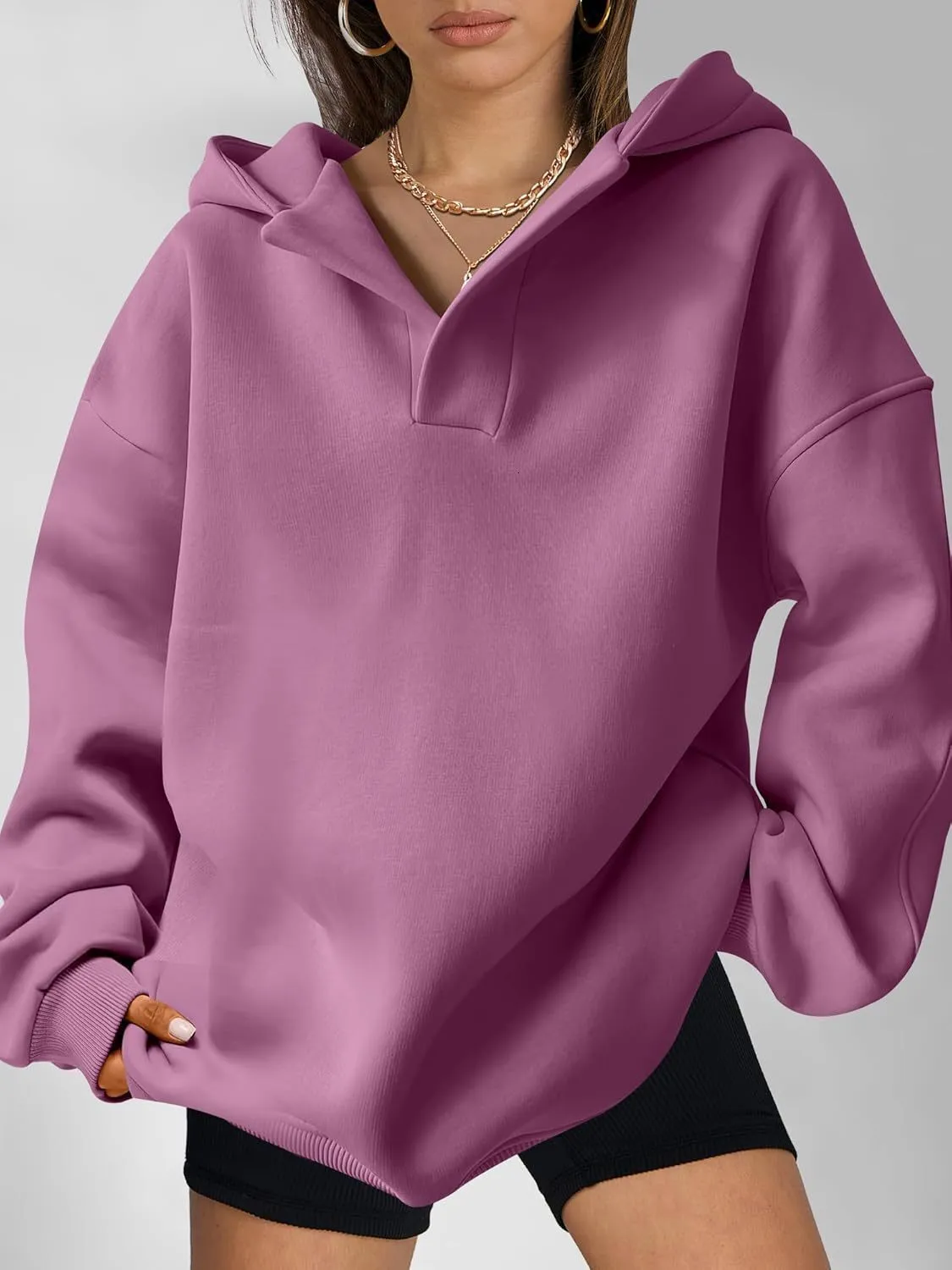 Women's Solid Color Long Sleeve Oversized Hoodie Women Autumn/Winter