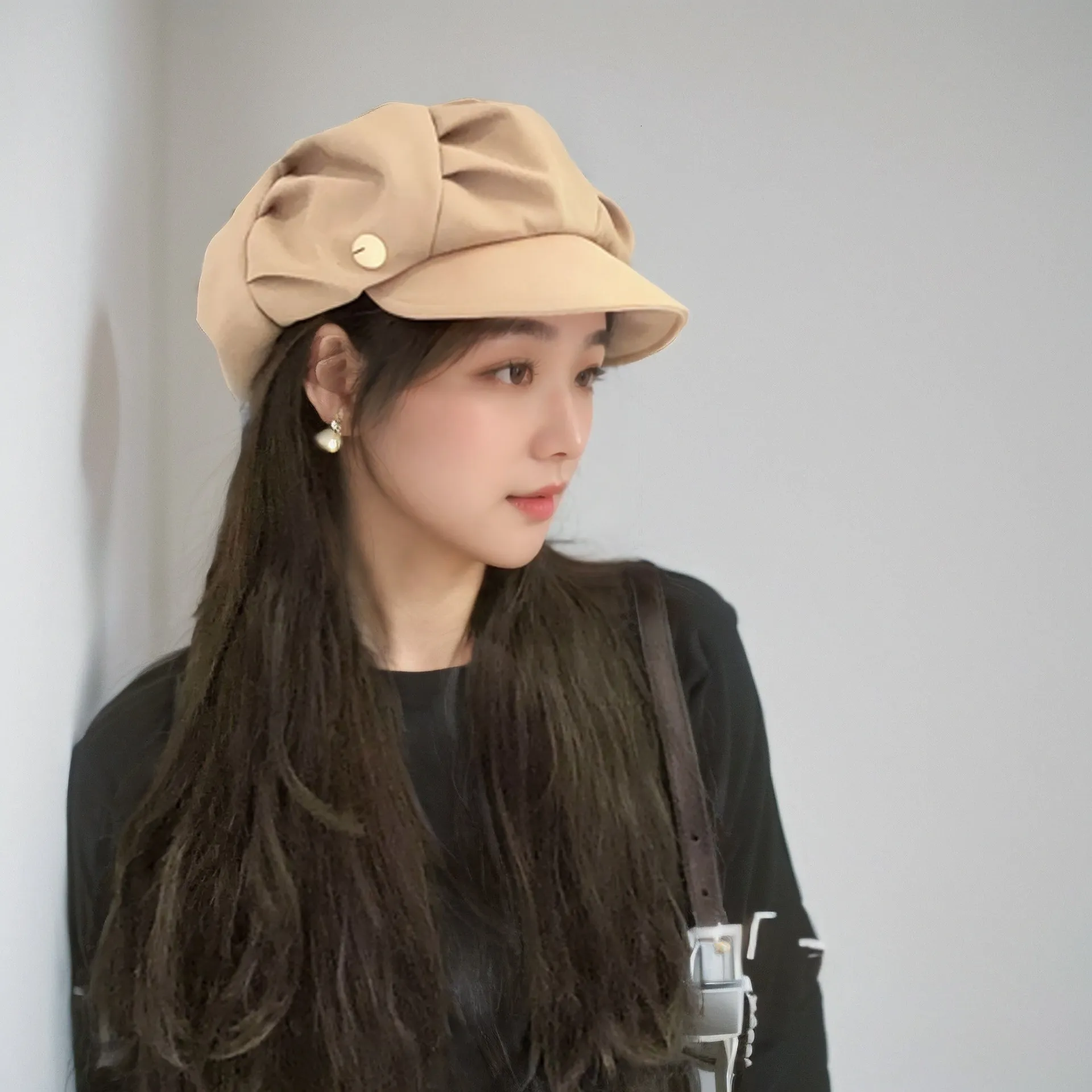 新品未使用　CPH　BERET / 8 PANEL DENIM Korean New Denim Beret Women Spring and Autumn Retro Big