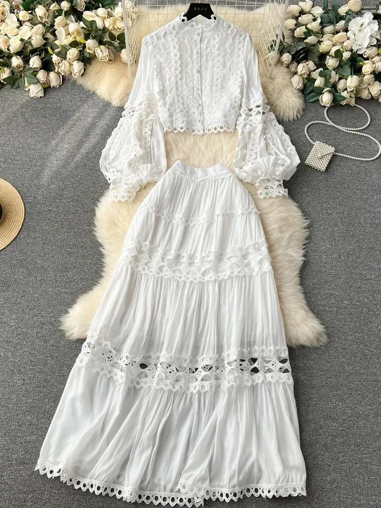 chinese dress ladies Cutwork Lace Midi Xs / Multi main image 1