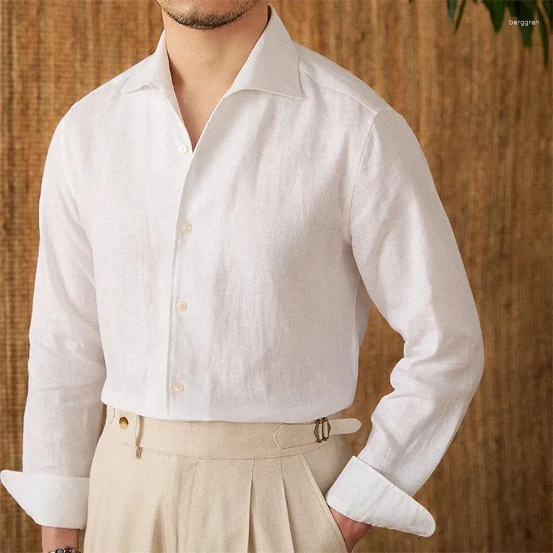 DHgate.com:Breathable Mens Summer Linen Shirt, Versatile One-Piece 
