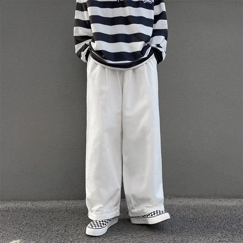 福袋安いいね半額ストア Men's Loose Fashion Japanese - pants baggy Baggy White Clothing
