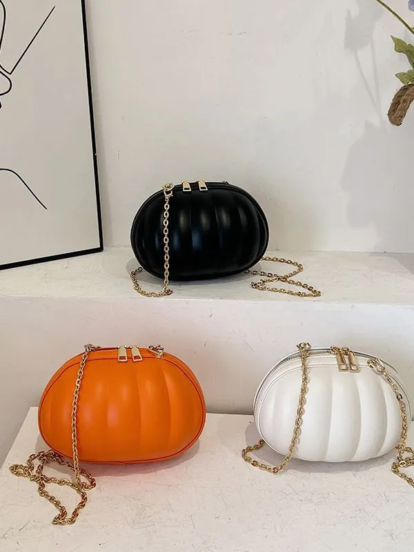 Halloween Womens Pumpkin Round Mini Shoulder Bag Festive Handbag For Parties And Gifts Black And White Indoor Decoration From Shoesstockbar 37.19 DHgate.Com