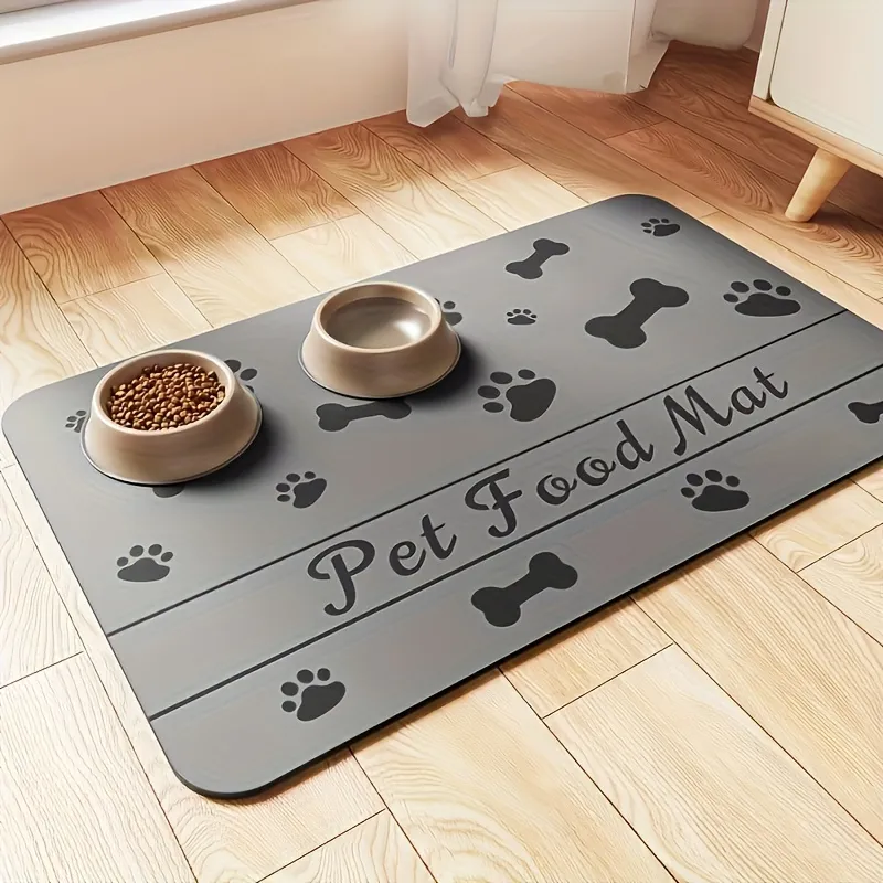 Amazon Warehouse Pet Supplies Cat Food Mat - Pet Feeding Mat For