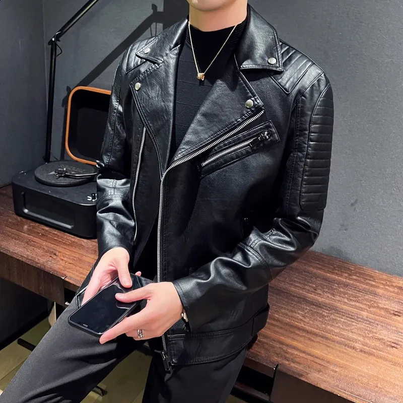 Men's Leather Jacket - Slim Fit, Breathable, Business Casual, Outdoor Style Men's Leather Jacket - Slim Fit, Breathable, Business Casual, Outdoor Style