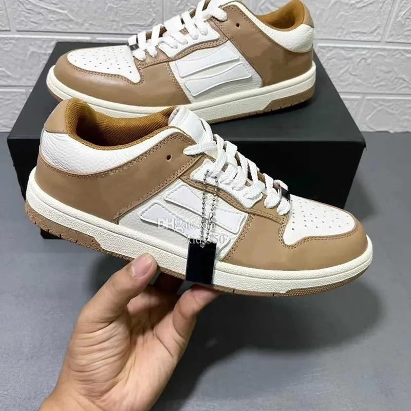 関税込◆個性が光る◆AMIRI スネークエンボスレザー スニーカー Bulk High Quality Leather Designer Amiri Shoes For Men And