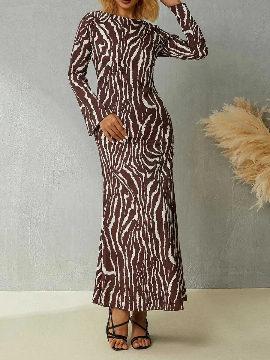 2000s zebra dress St. Agni | 90s Silk Twill Slip Dress main image 1