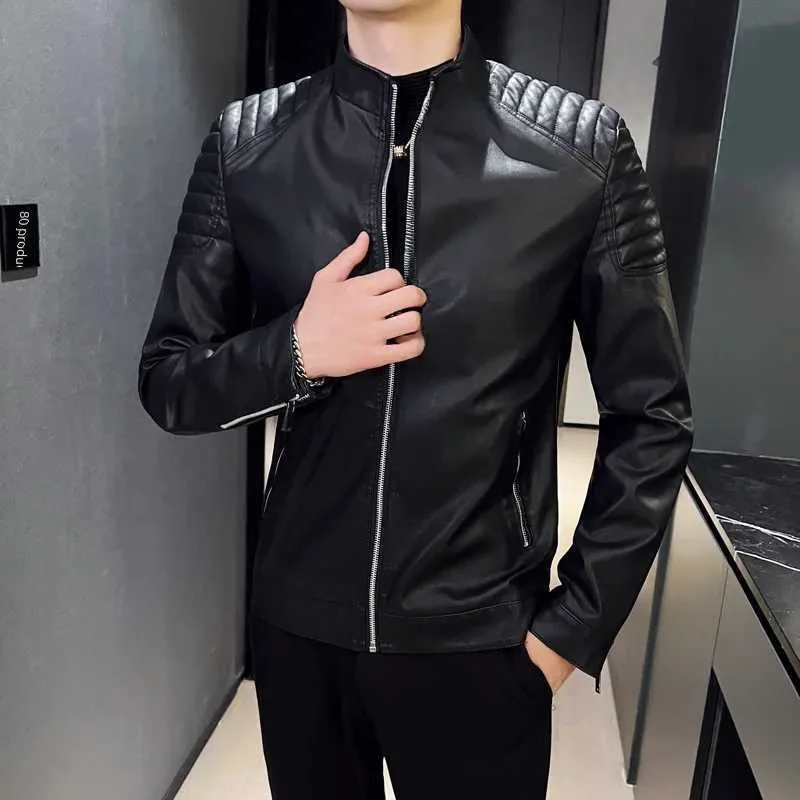 韓国発!【BLACKUP】Sawant Dumble Biker Leather Jacket AFTERHOURS | Cropped trench leather jacket | Women's Leather