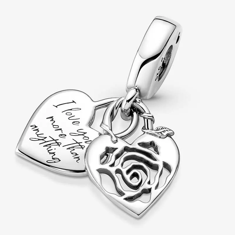 Save Big on Bulk Pandora Rose Dangle Charm Rose Heart Padlock Dangle Charm  925 Sterling Silver Logo Charms Set Bracelet Bangle DIY Making Components 
