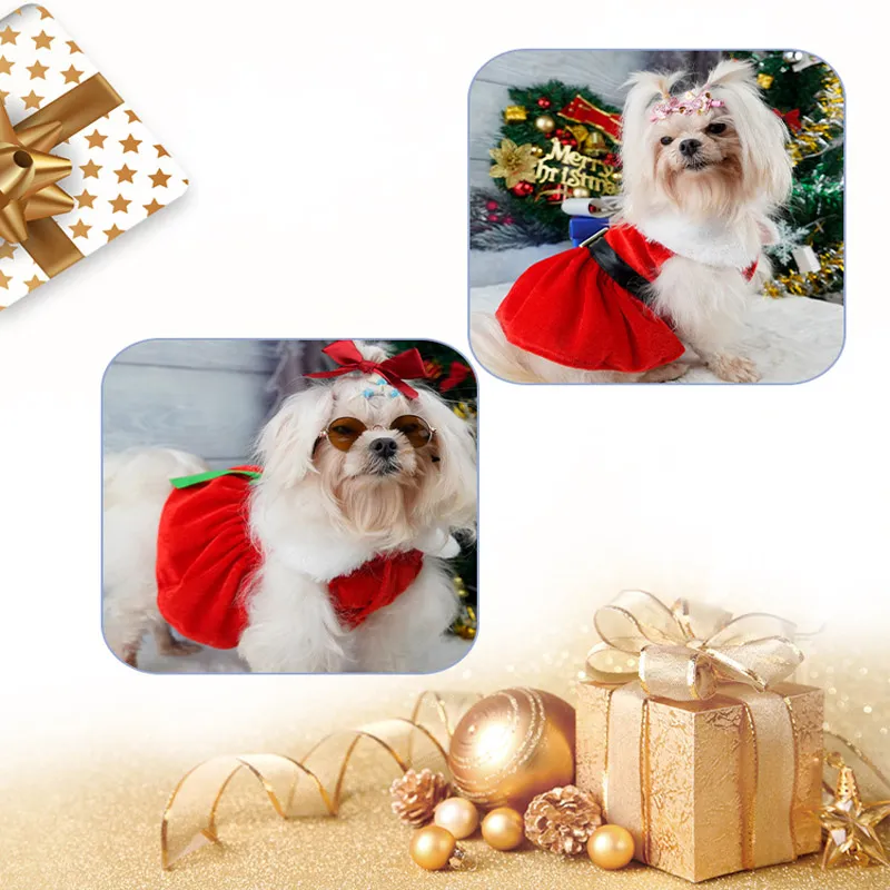 Cozy Christmas Dog Dress: Soft & Festive Holiday Puppy Skirt with Bow from  Dhgate Dog Dresses - price 28.48