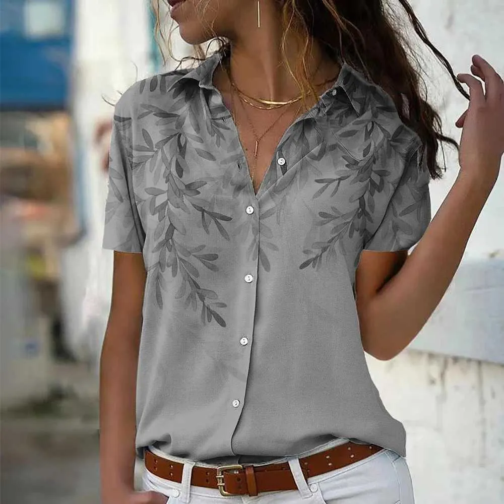 Save Big on Bulk Short Sleeve Office Shirts Women Summer Print Shirt  Women's Button Down Short Sleeve Top Elegant Office Casual Wear Best  Deals