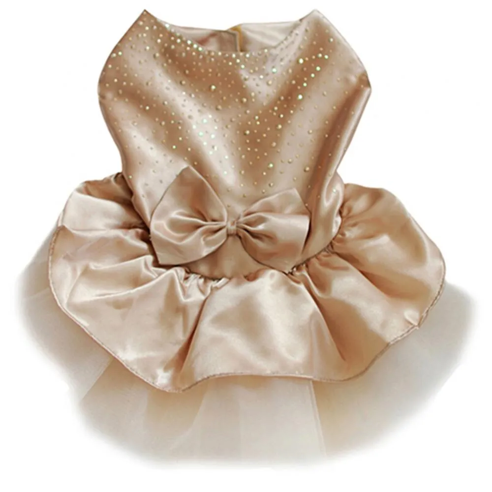 Dog Princess Dress - Lolita Style Brown Lace Costume For Small Dogs (Size X-Large)
