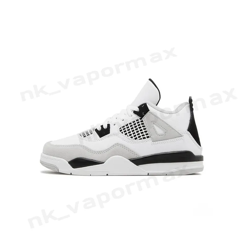 Jordan retro 4 white and black hot sale