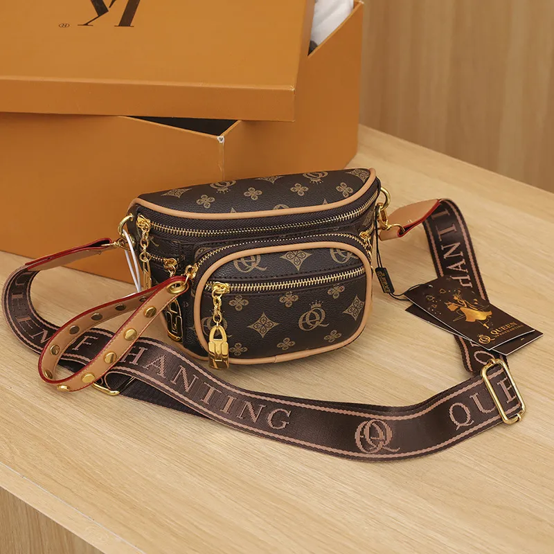 Retro Multi Layer Crossbody Bag With Color The Strap High Quality 