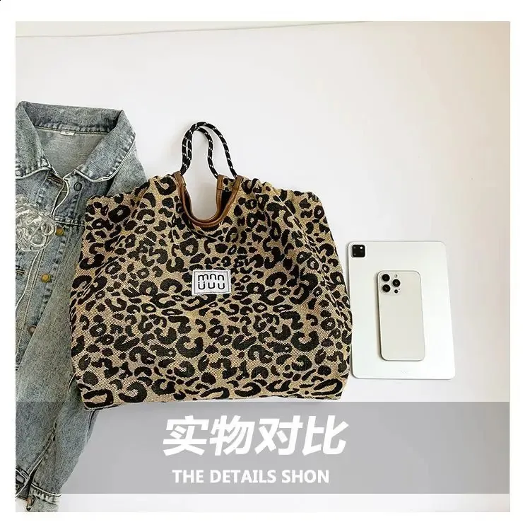 canvas leopard tote bag – Damson Madder