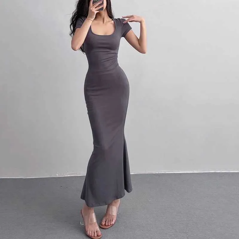 slim fit dress slacks Tight One-Shoulder Long Formal Dress main image 1