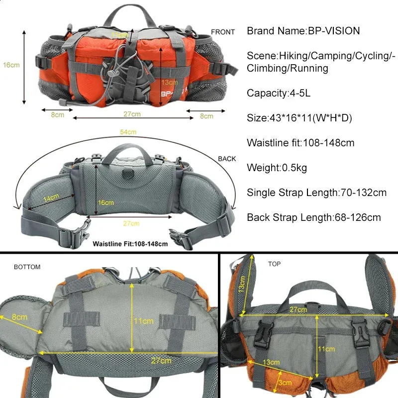 Sac Banane Sécurité Voyage - Fanny Pack Anti-Vol Homme Femme - Randonnée Sport Vélo Running Festival Urbain - Réglable