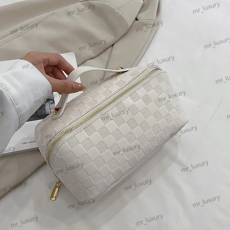 Save Big on Bulk Make Up Toiletry Bag Plaid Make Up Bag Cosmetic Bag Cases  Portable Makeup Bag Women Large Capacity Leather Make Up Bag Travel