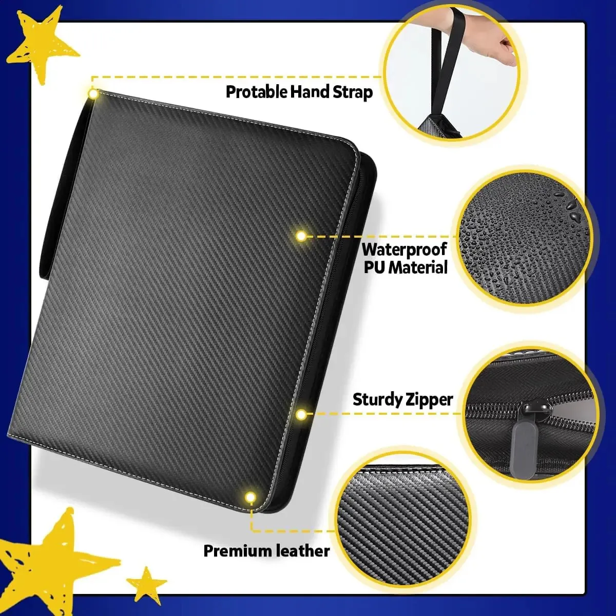 900 Pockets Card Binder Sleeves with Zipper Double Sided Pockets Card Holder  Carry Card Case for TCG CCG Card Storage Black from Dhgate Card Holders -  price 34.76