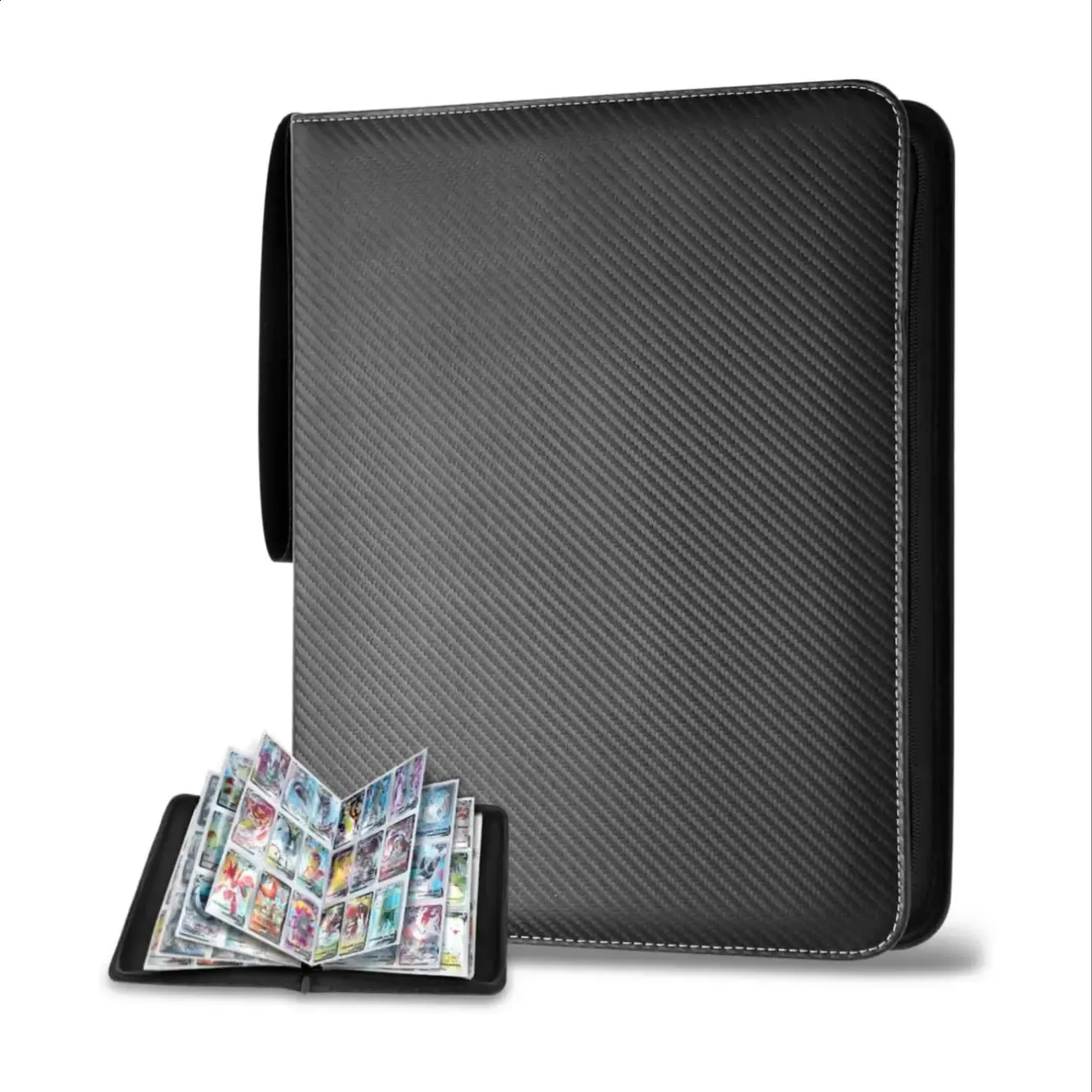 card holder sleeves for binder MoKo Card Binder for Pokemon Cards Binder 4-Pocket, 400 Pockets Tradin –  Mokodirect main image 1