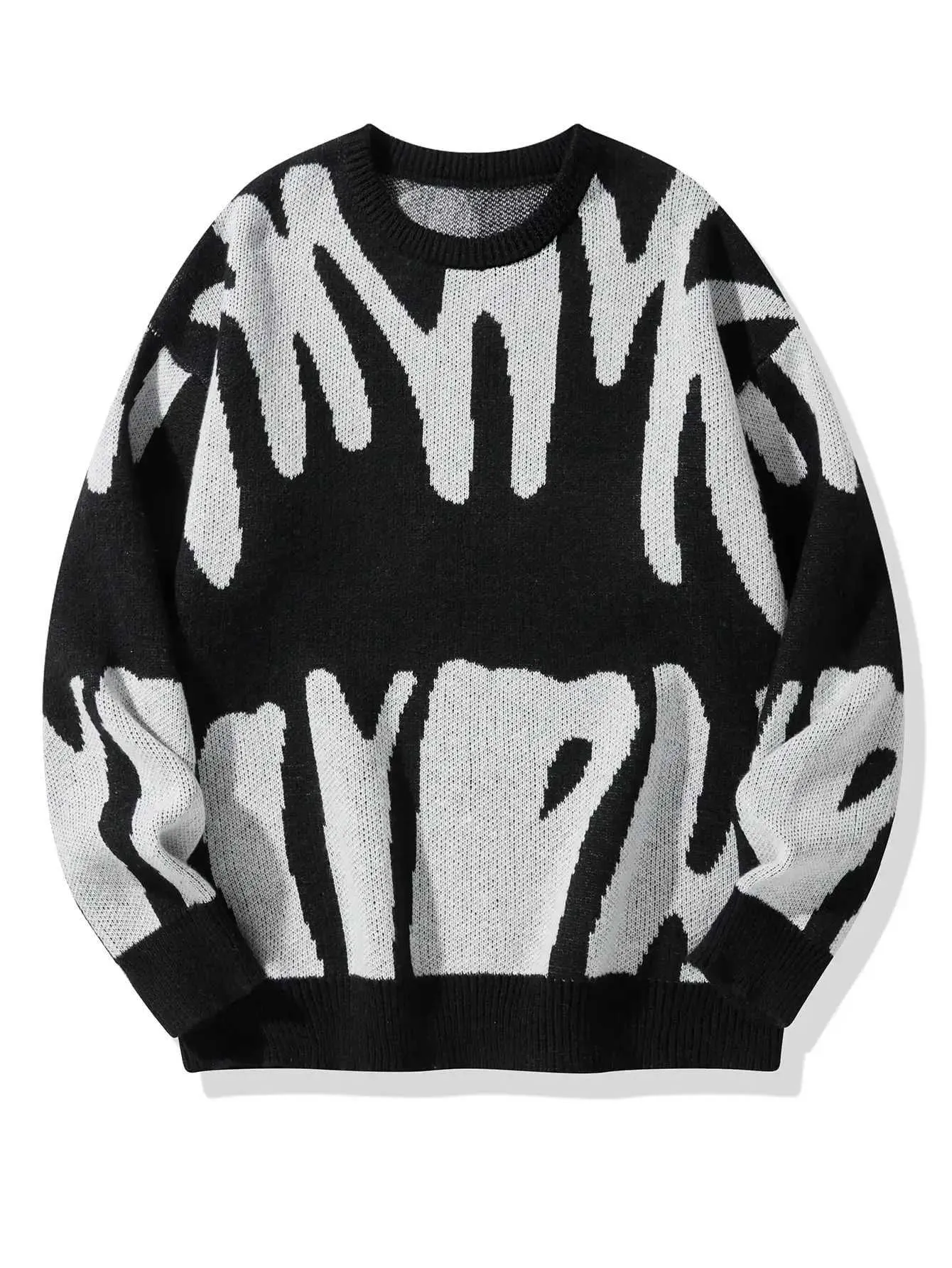 Autumn Winter Knitted Mens Pullover Oversized Crew Neck Autumn Winter Knitted Mens Pullover Oversized Crew Neck