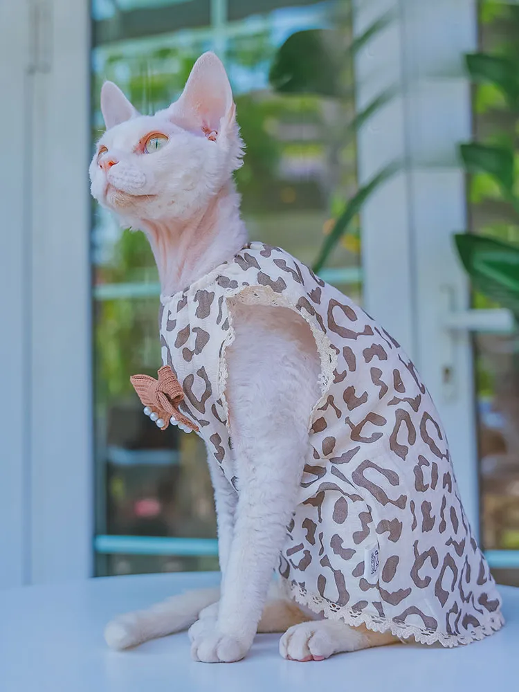 Summer Suspender Hairless Cat Costume Gingerain Sphynx Cat Clothes