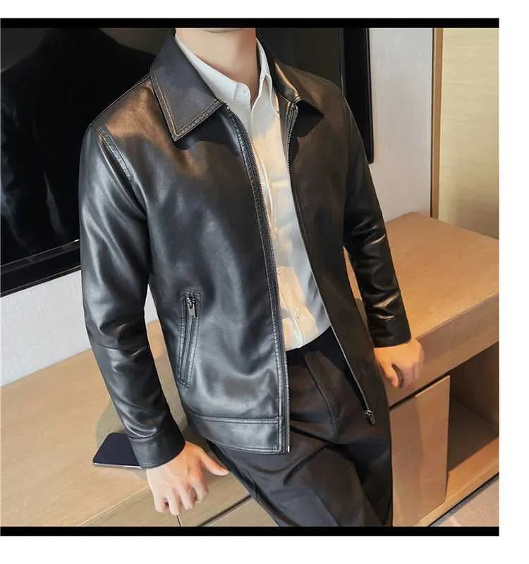 Brand Clothing Mens Fashion Leather Jacket Ultra Thin From Brand Clothing Mens Fashion Leather Jacket Ultra Thin From