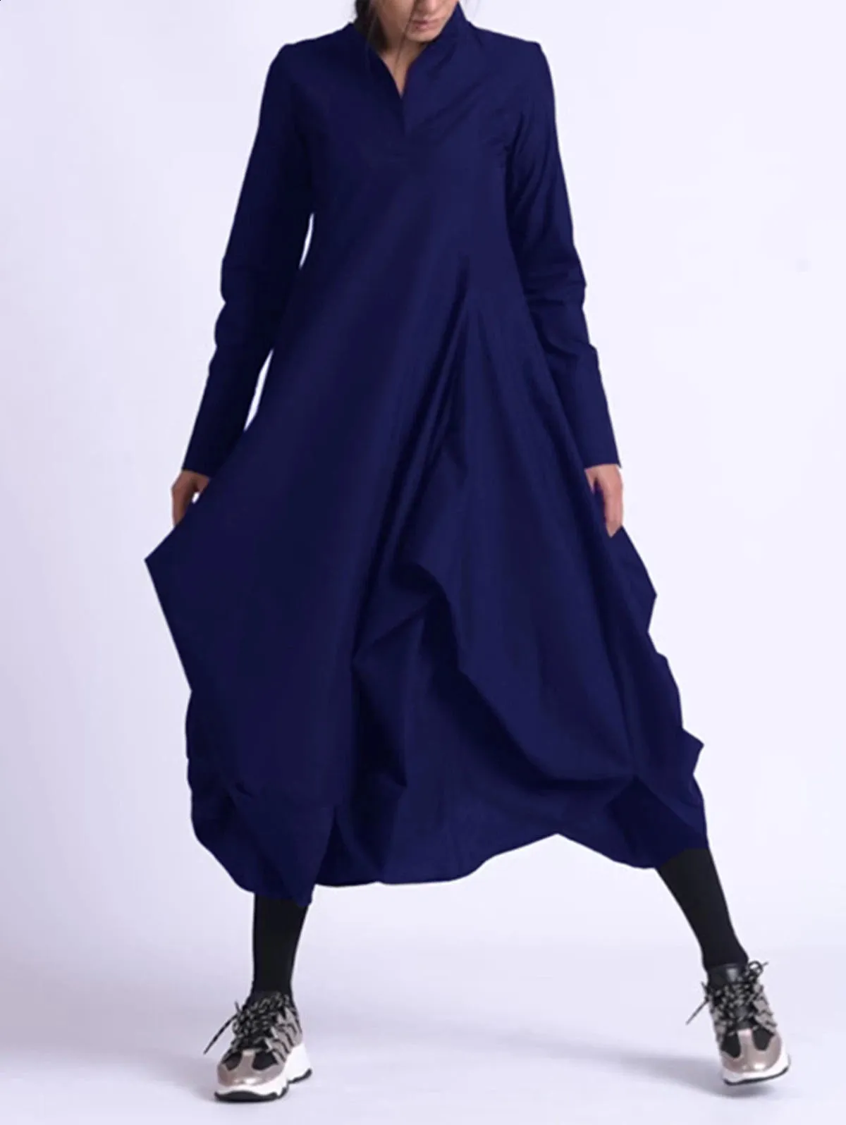 knee length a line dress Joseph Ribkoff Mandarin Collar A-line Dress Style 231148 – DECABANA main image 1