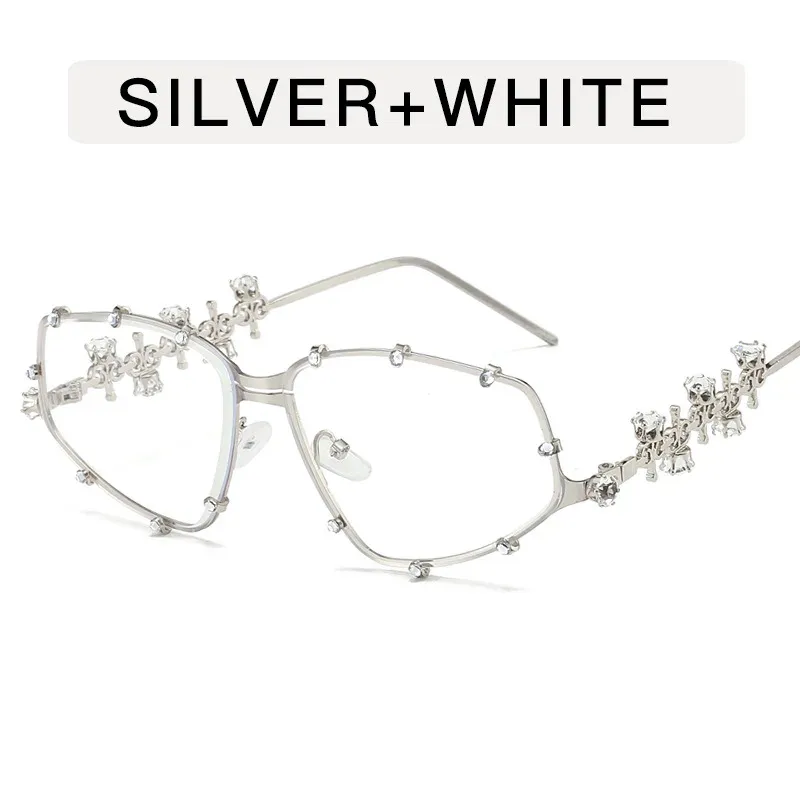 Sunglasses Frames Y2K Rhinestone Vintage Oversized... From  display picture 3