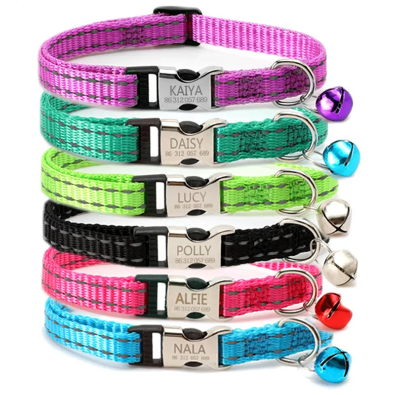 Personalised reflective cat collars hotsell
