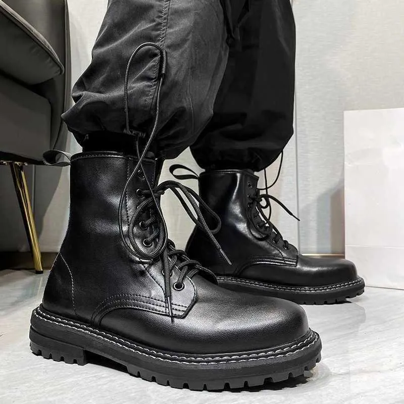 Versatile British High Top Combat Biker Boots Men For Men CMM Plush Korean Fashion Motorcycle Style From Factory Cmmofficial Bulk 42.87 DHgate.Com