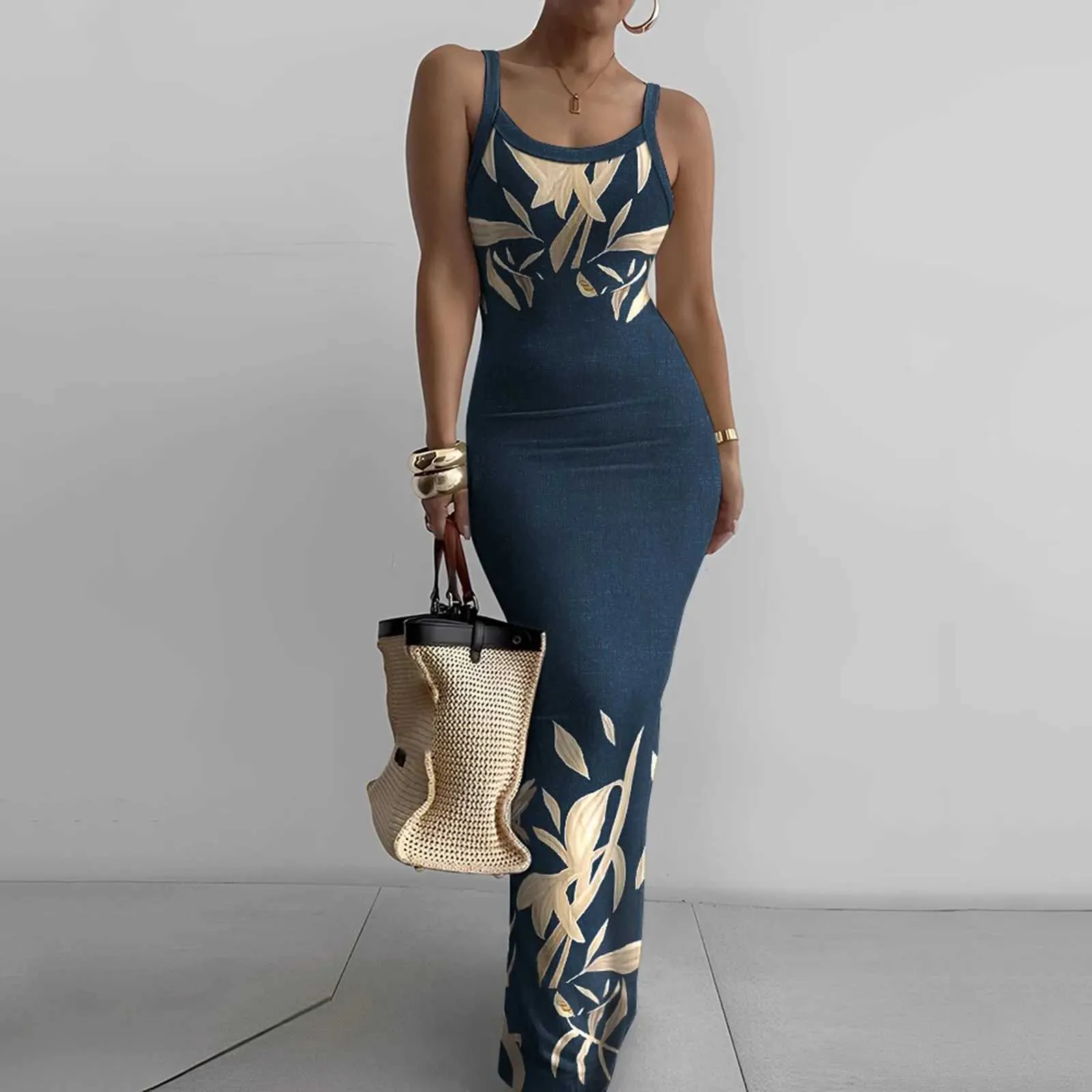 chinese dress ladies Midi Sundress – Brunch Baddies Fashion main image 1