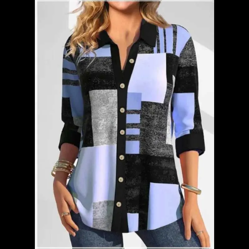 Chemise À Carreaux En Noir Et Blanc Pour Femmes Haut À Manches