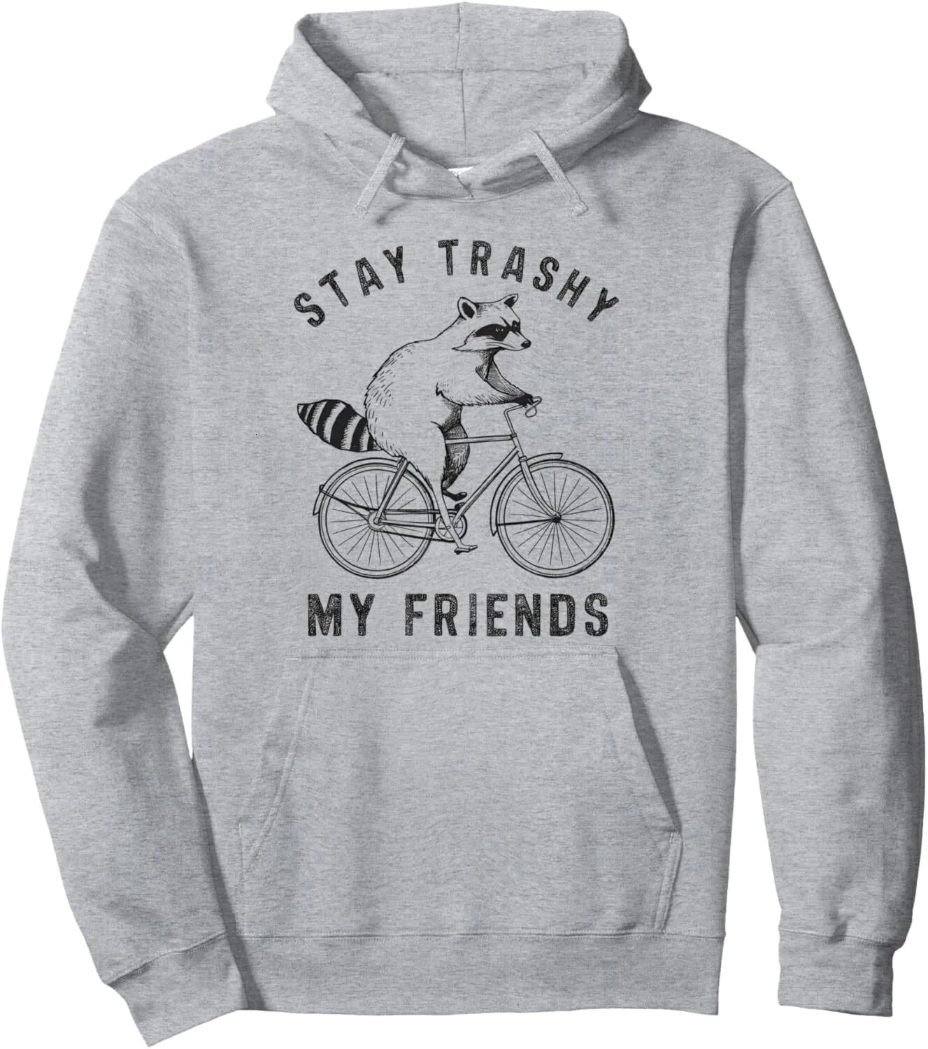 Hoodie For Mens Womens Raccoon Cycling Trash Panda Bicycle Funny